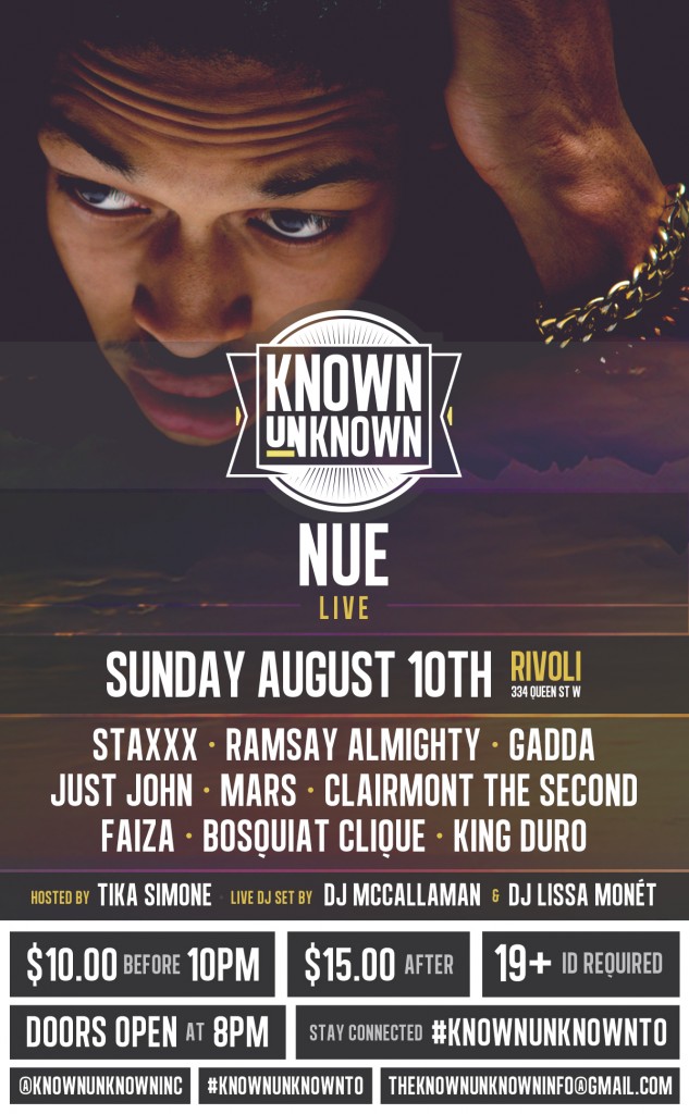 Known Unknown Aug.10th Flyer